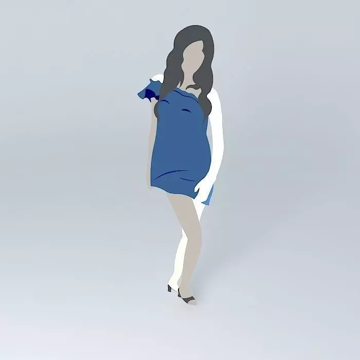 Peak woman in dress Free 3D model