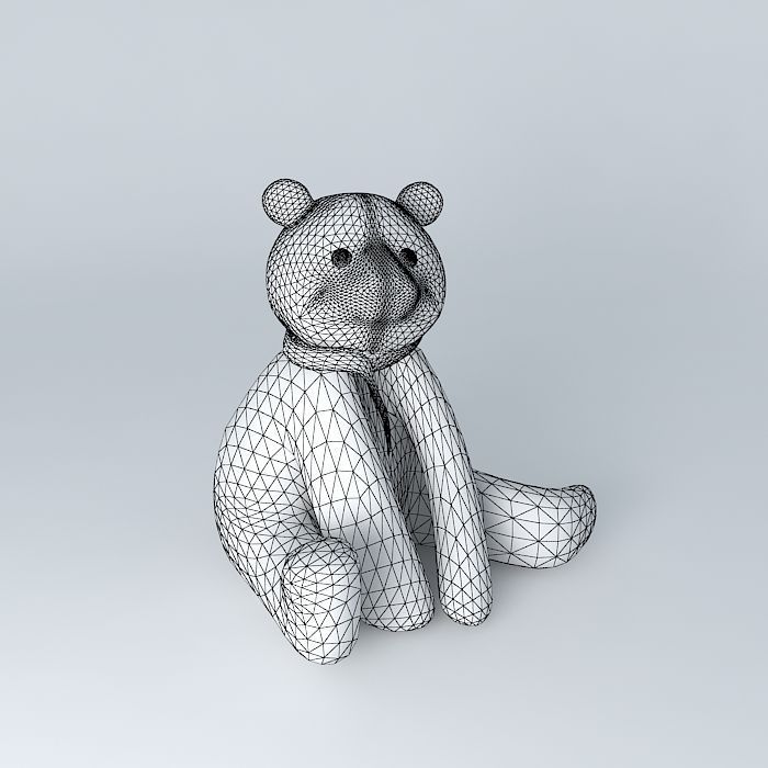 Knut polar bear with scarf Free 3D model_3