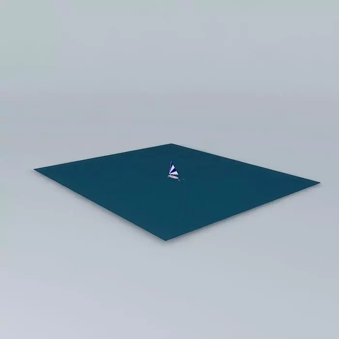 Sunfish Sailboat Free 3D model_0