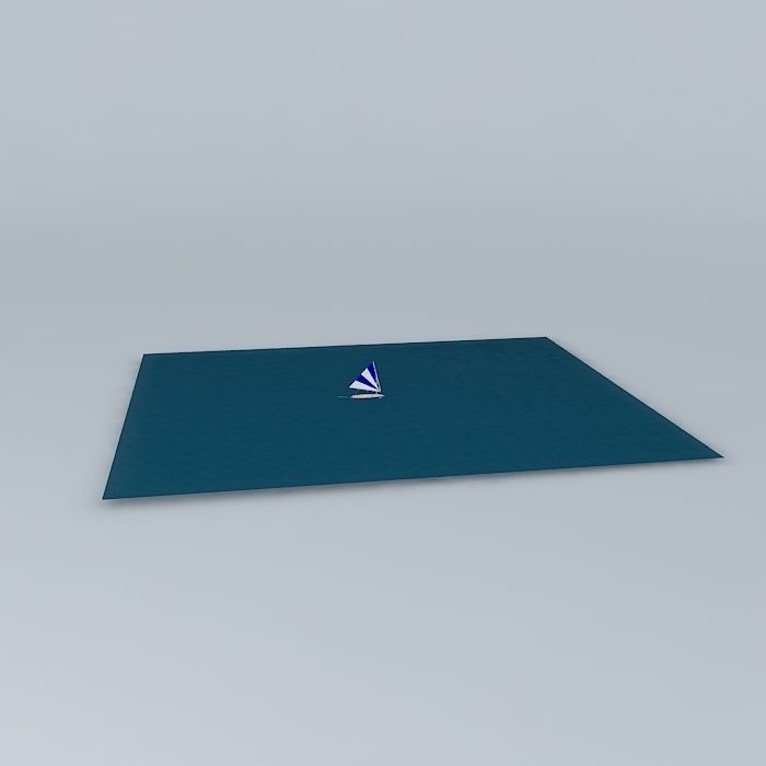 Sunfish Sailboat Free 3D model_2