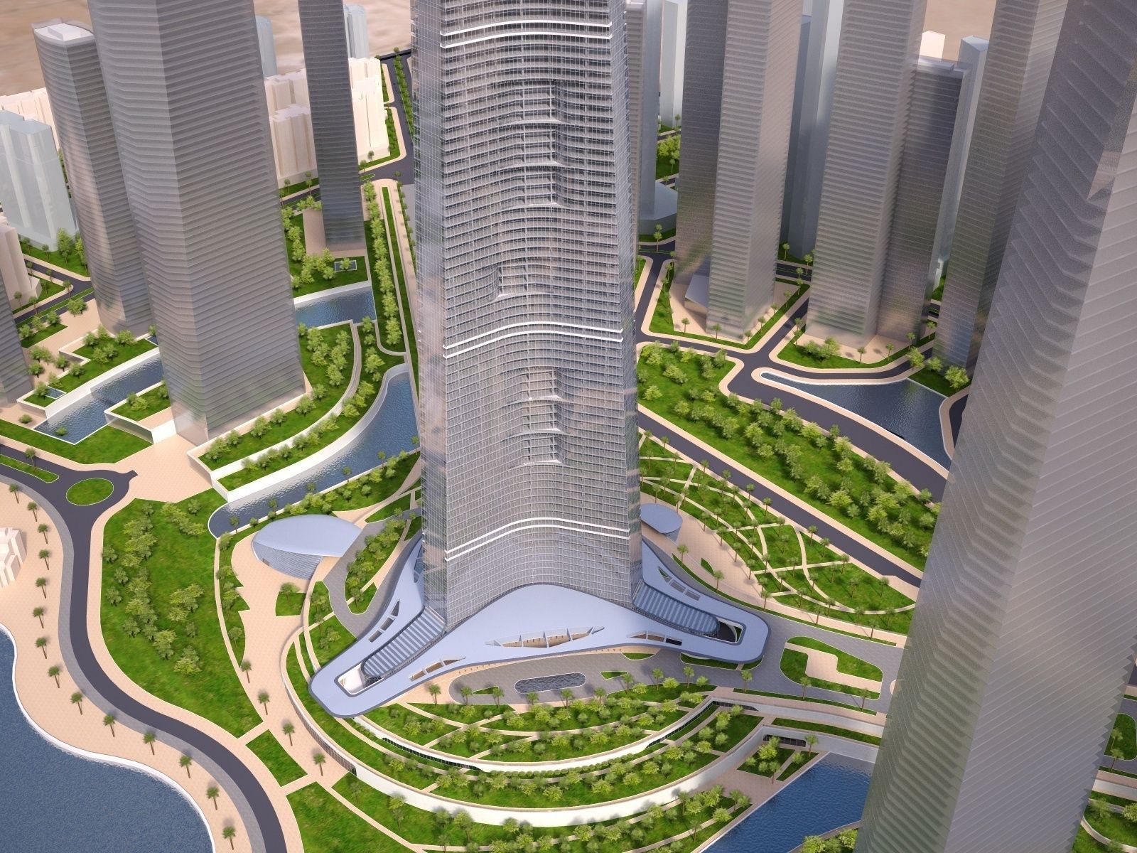 Kingdom Tower Yeddah Burj al-Mamlakah 3D model_5