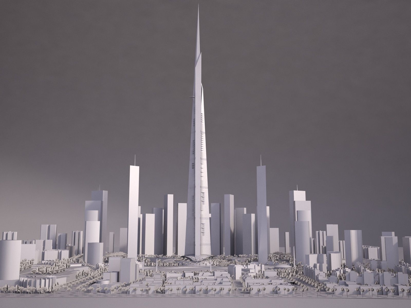 Kingdom Tower Yeddah Burj al-Mamlakah 3D model_9
