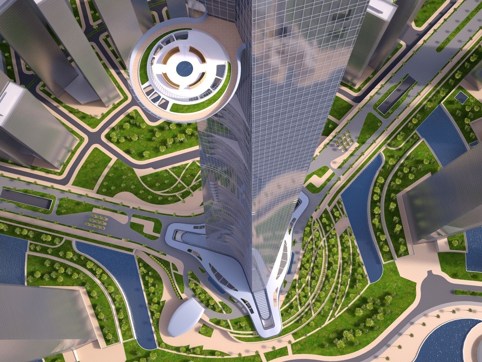 Kingdom Tower Yeddah Burj al-Mamlakah 3D model_6