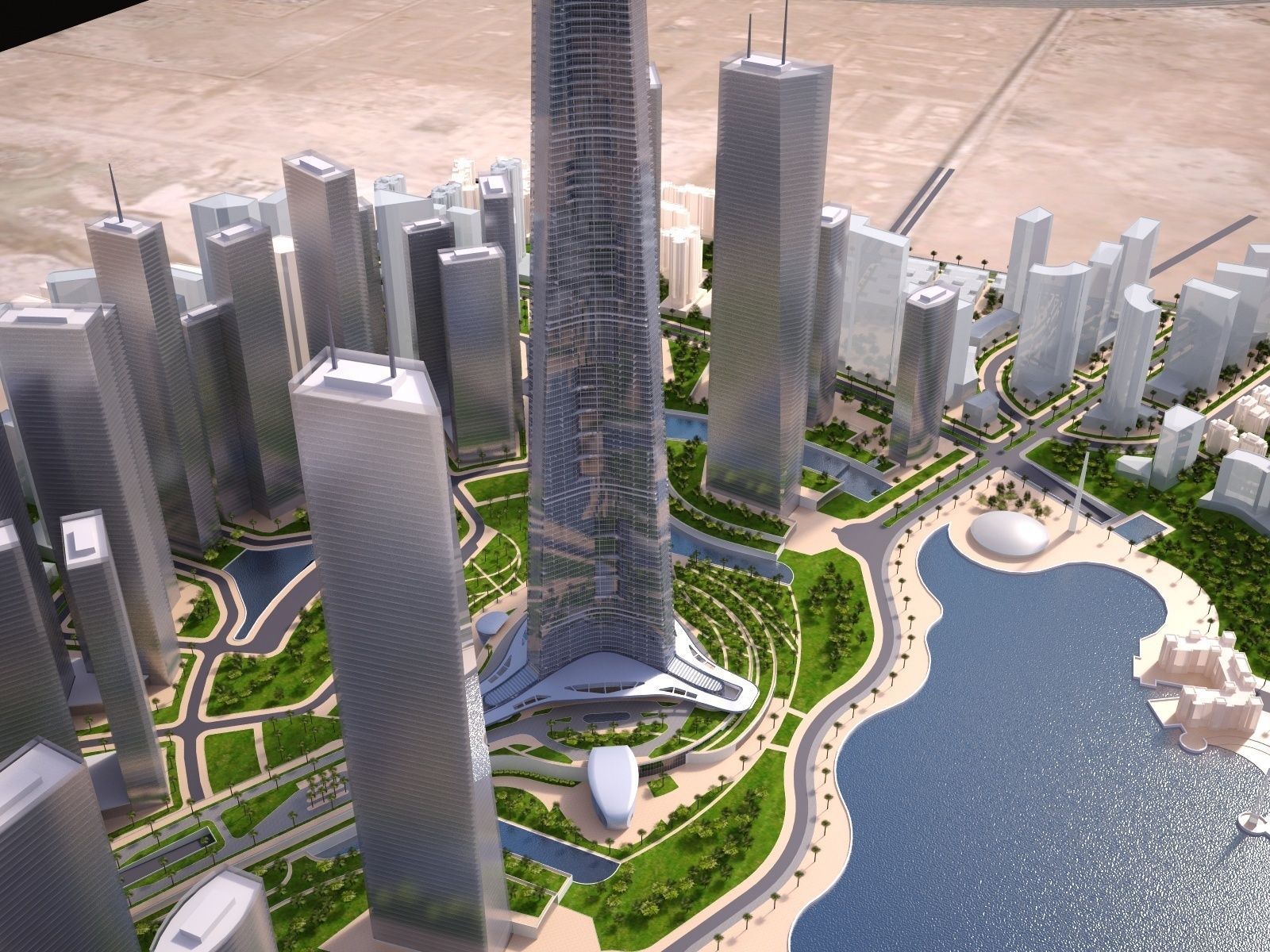Kingdom Tower Yeddah Burj al-Mamlakah 3D model_4