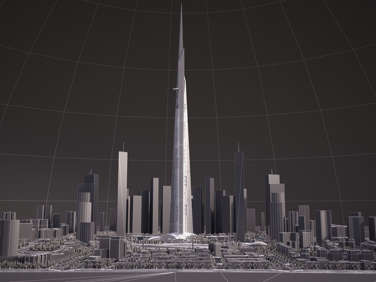 Kingdom Tower Yeddah Burj al-Mamlakah 3D model_12
