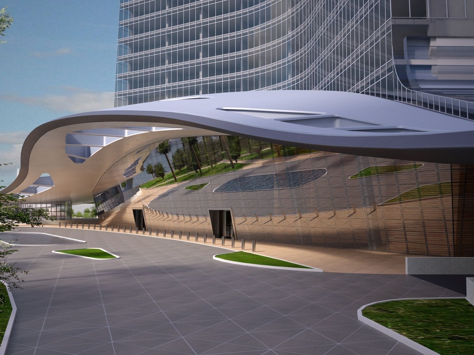 Kingdom Tower Yeddah Burj al-Mamlakah 3D model_7