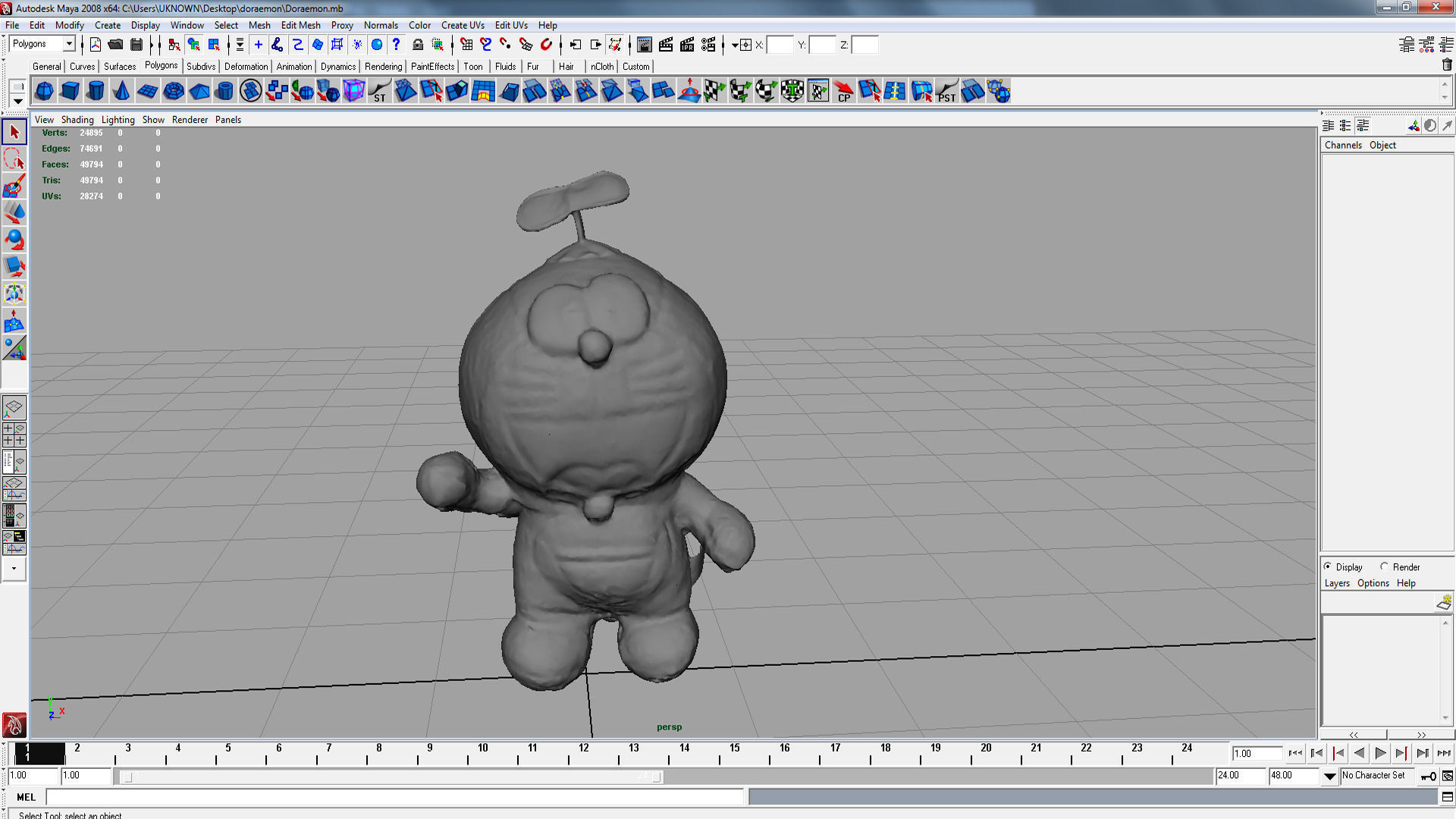 Doraemon Cat Dolly 3D model_2