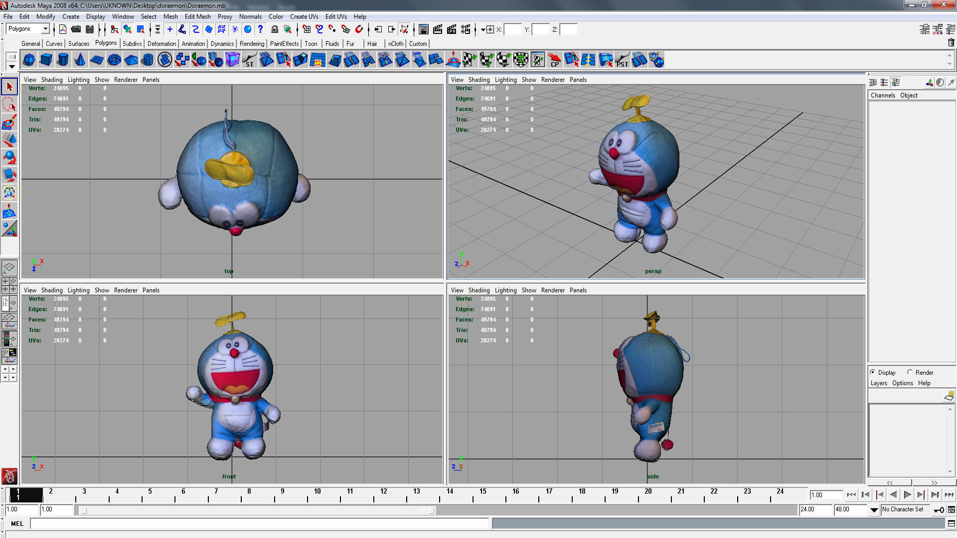 Doraemon Cat Dolly 3D model_4