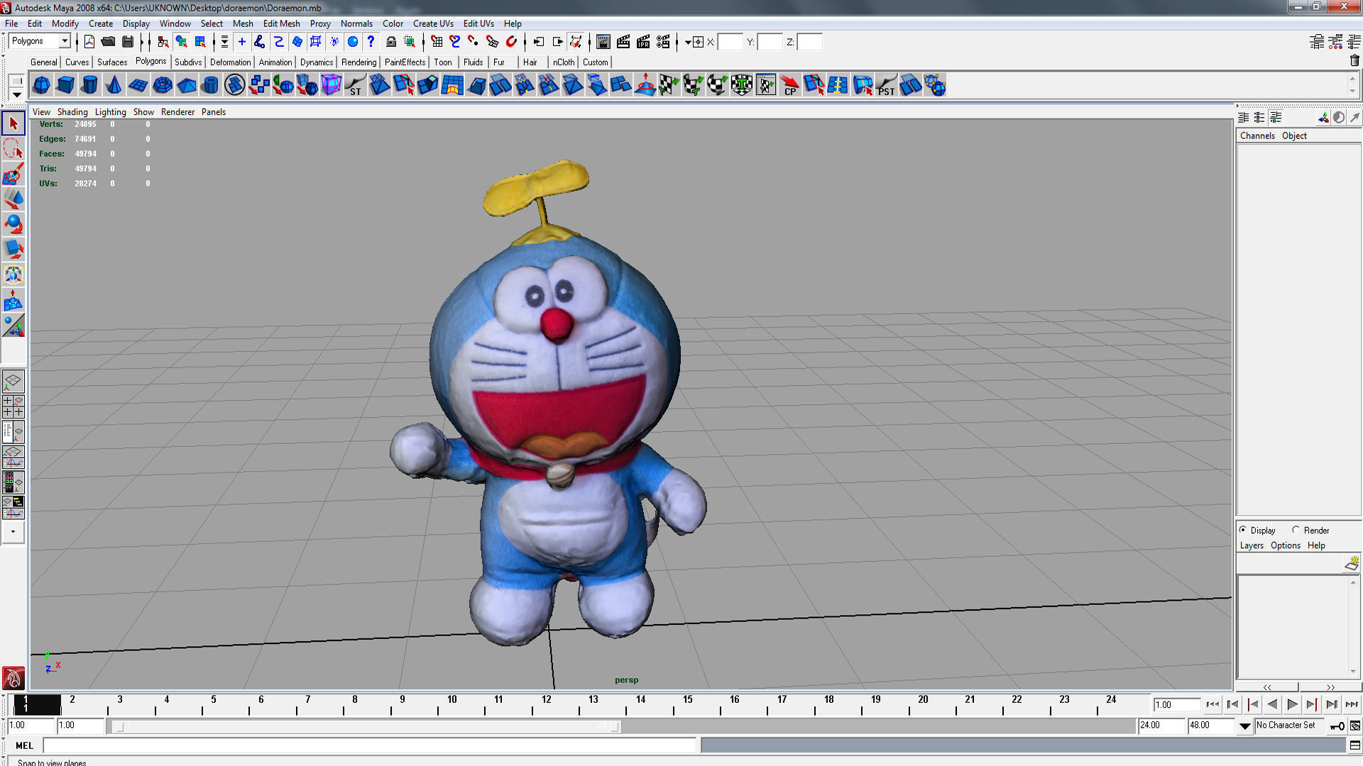 Doraemon Cat Dolly 3D model_3