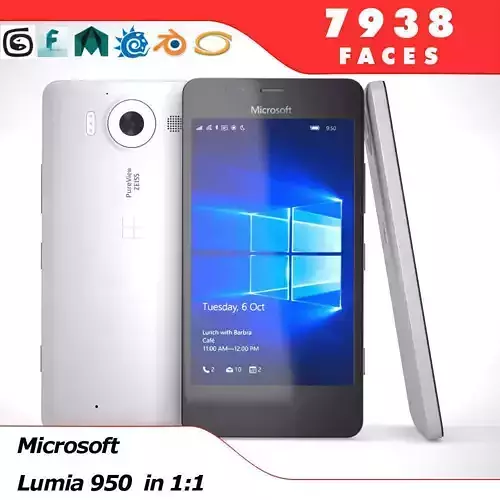 Microsoft Lumia 950  3D model
