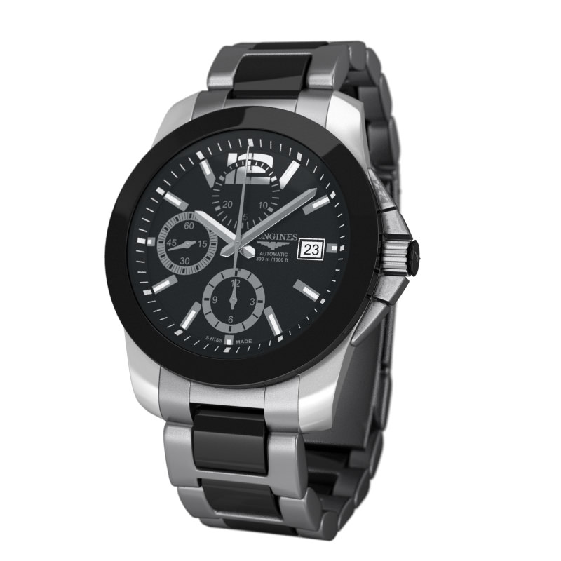 Watch Longines Conquest chronograph 3D model_4