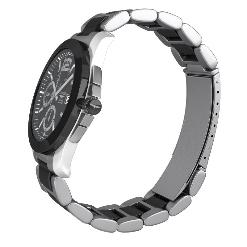 Watch Longines Conquest chronograph 3D model_2
