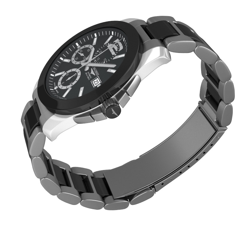 Watch Longines Conquest chronograph 3D model_3