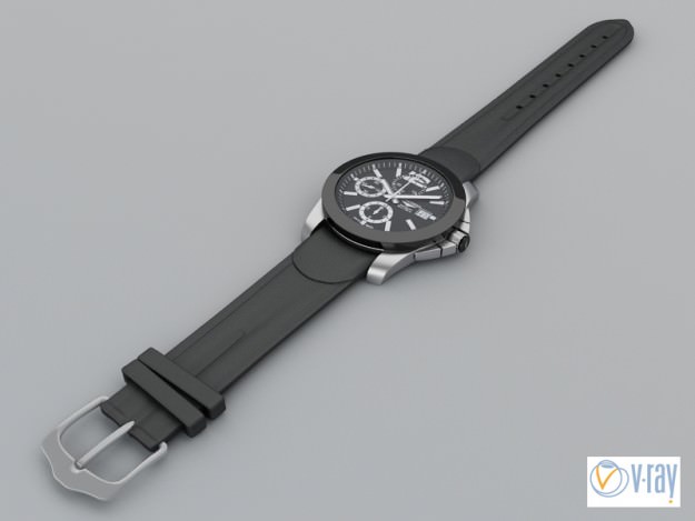 Watch Longines Conquest chronograph 3D model_5