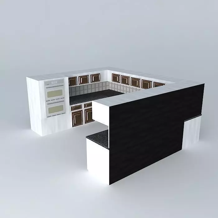 Kitchen cabinets interior design Free 3D model