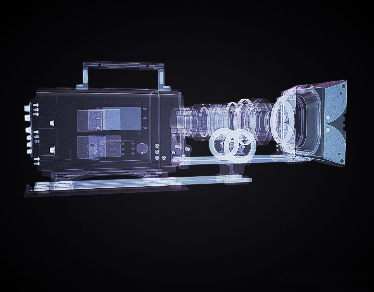 Professional Digital Camera 3D model_2