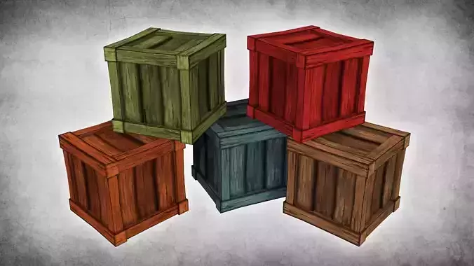 Cartoon Wood Crates