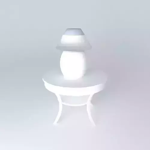 TABLE AND LAMP