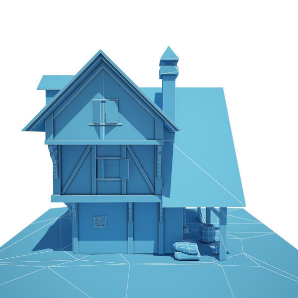 Medieval Building 01 Blacksmith Forge Low-poly 3D model_7