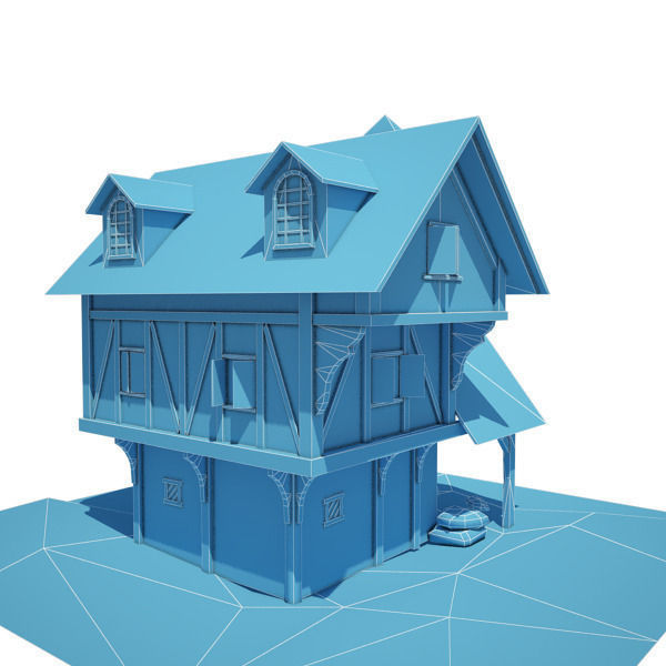 Medieval Building 01 Blacksmith Forge Low-poly 3D model_3