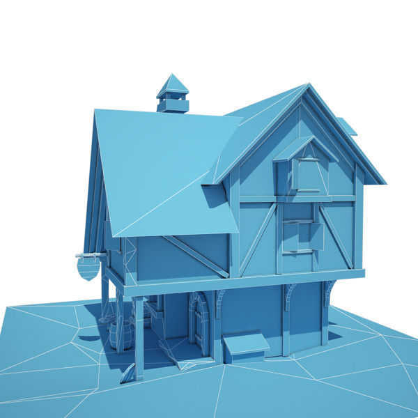 Medieval Building 01 Blacksmith Forge Low-poly 3D model_5