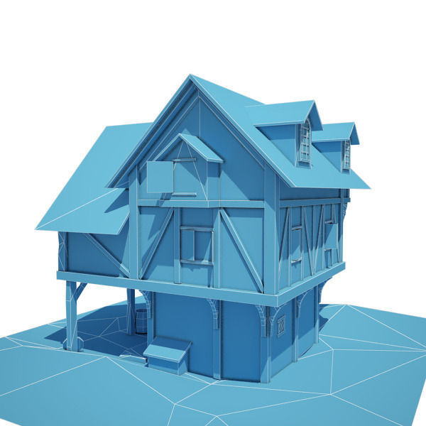 Medieval Building 01 Blacksmith Forge Low-poly 3D model_11