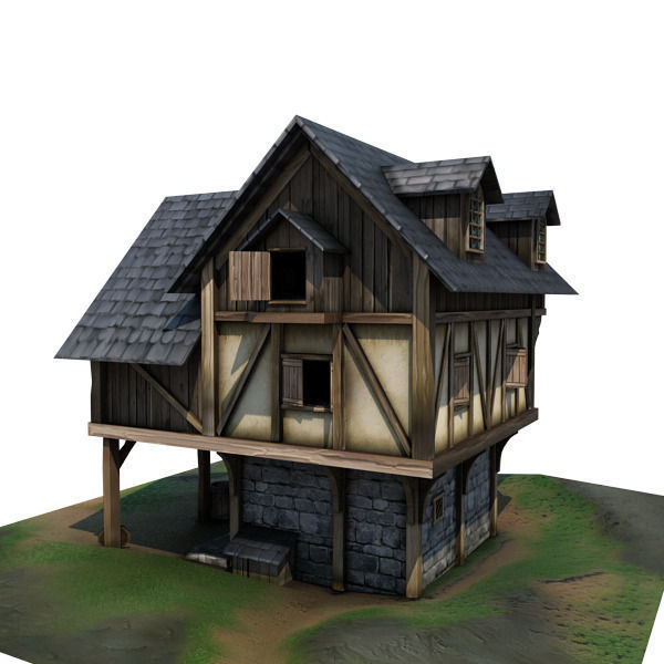Medieval Building 01 Blacksmith Forge Low-poly 3D model_10