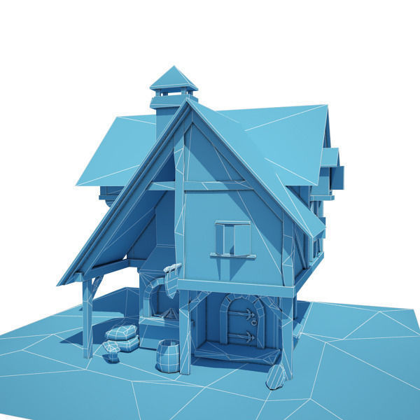 Medieval Building 01 Blacksmith Forge Low-poly 3D model_13