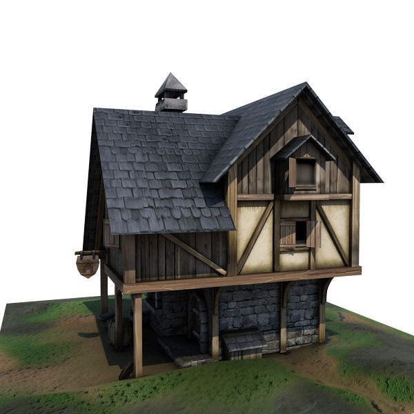 Medieval Building 01 Blacksmith Forge Low-poly 3D model_4