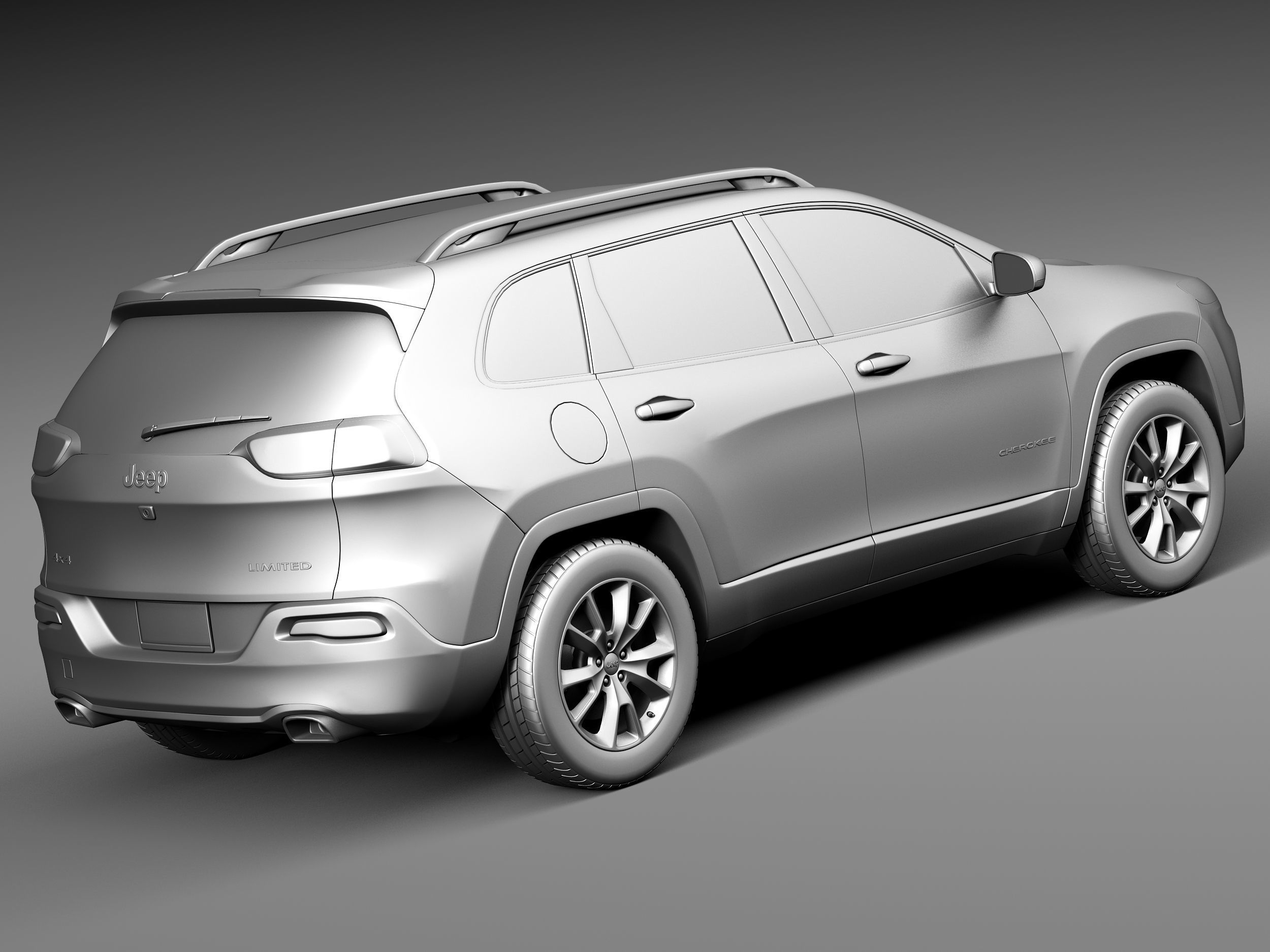 Jeep Cherokee Limited 2014 3D model_12