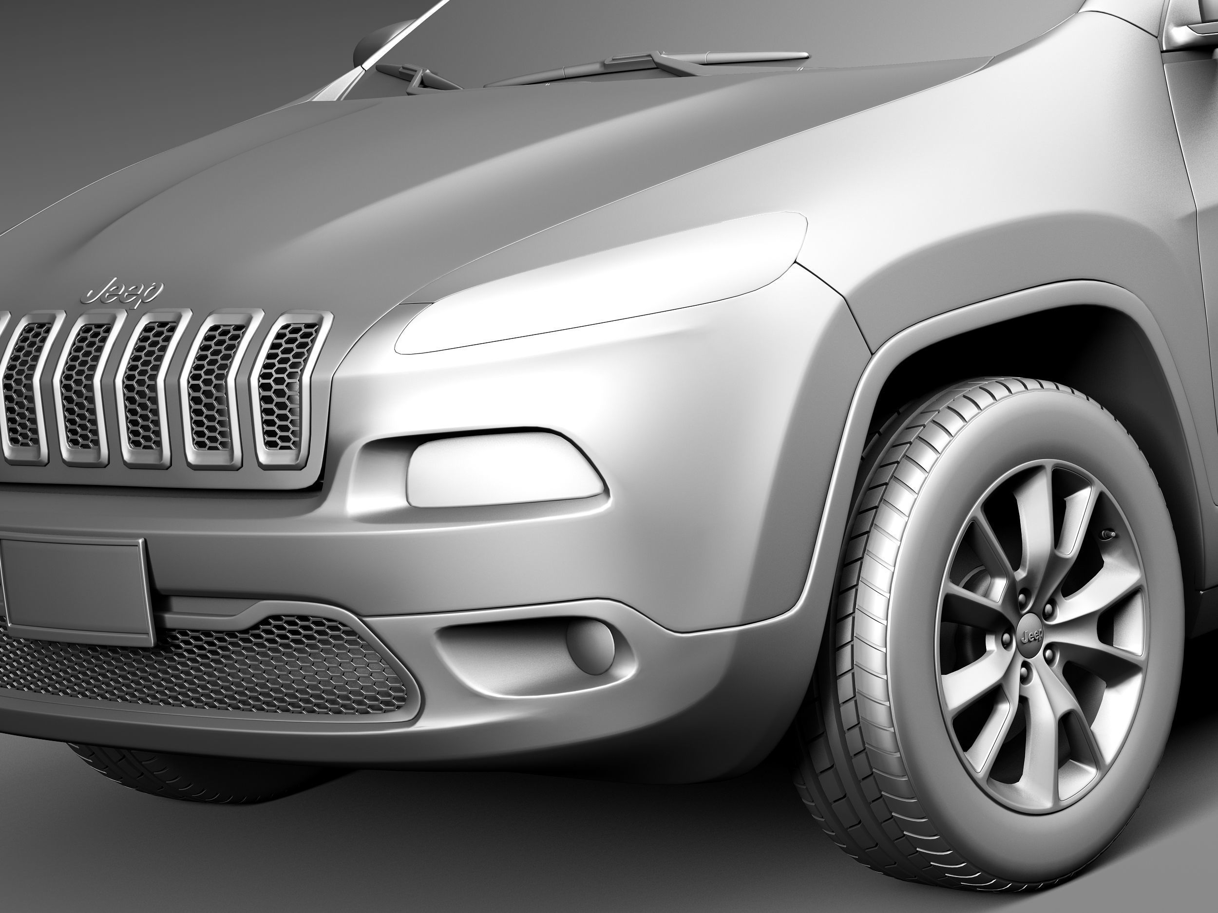 Jeep Cherokee Limited 2014 3D model_10