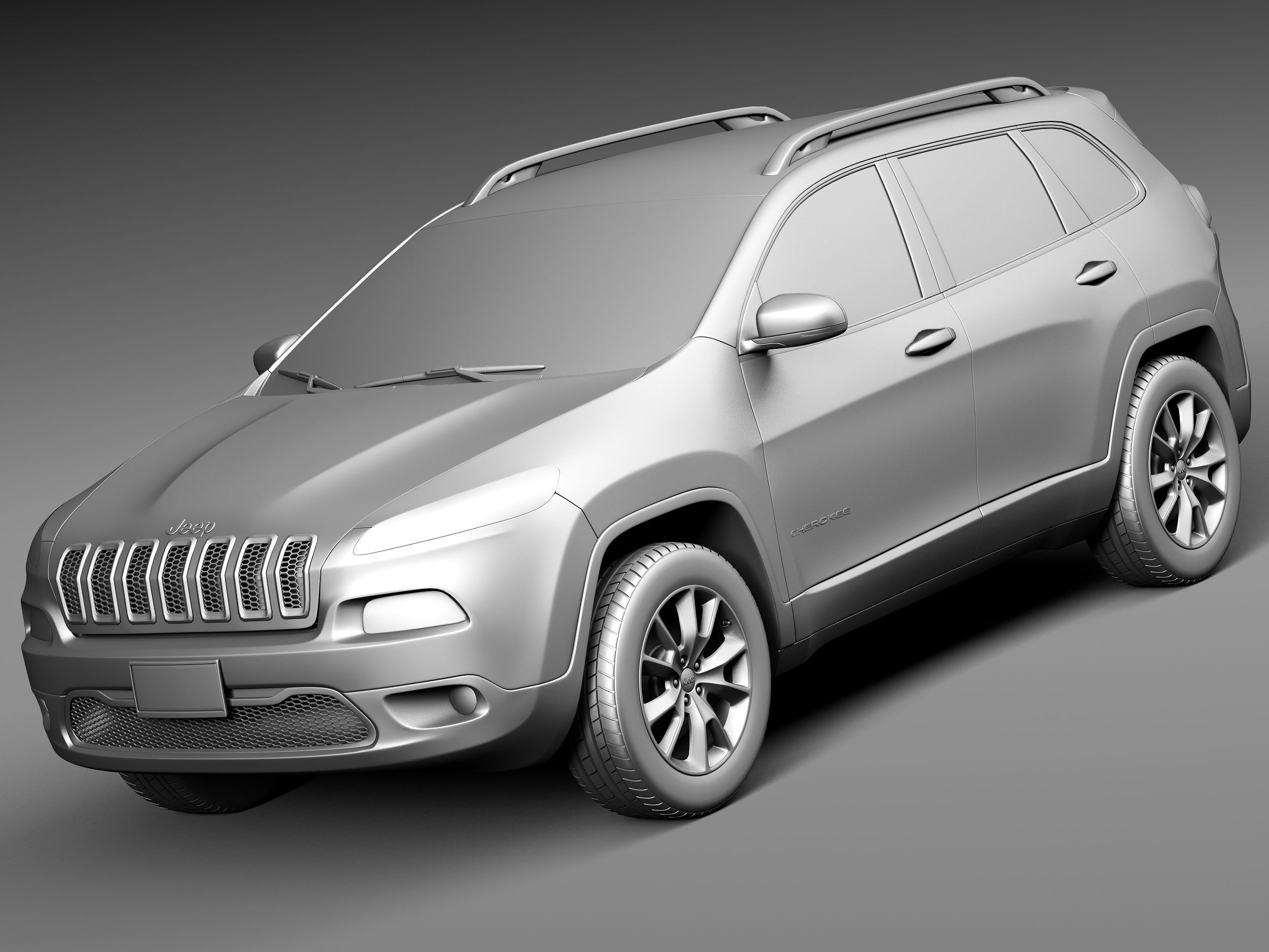 Jeep Cherokee Limited 2014 3D model_8