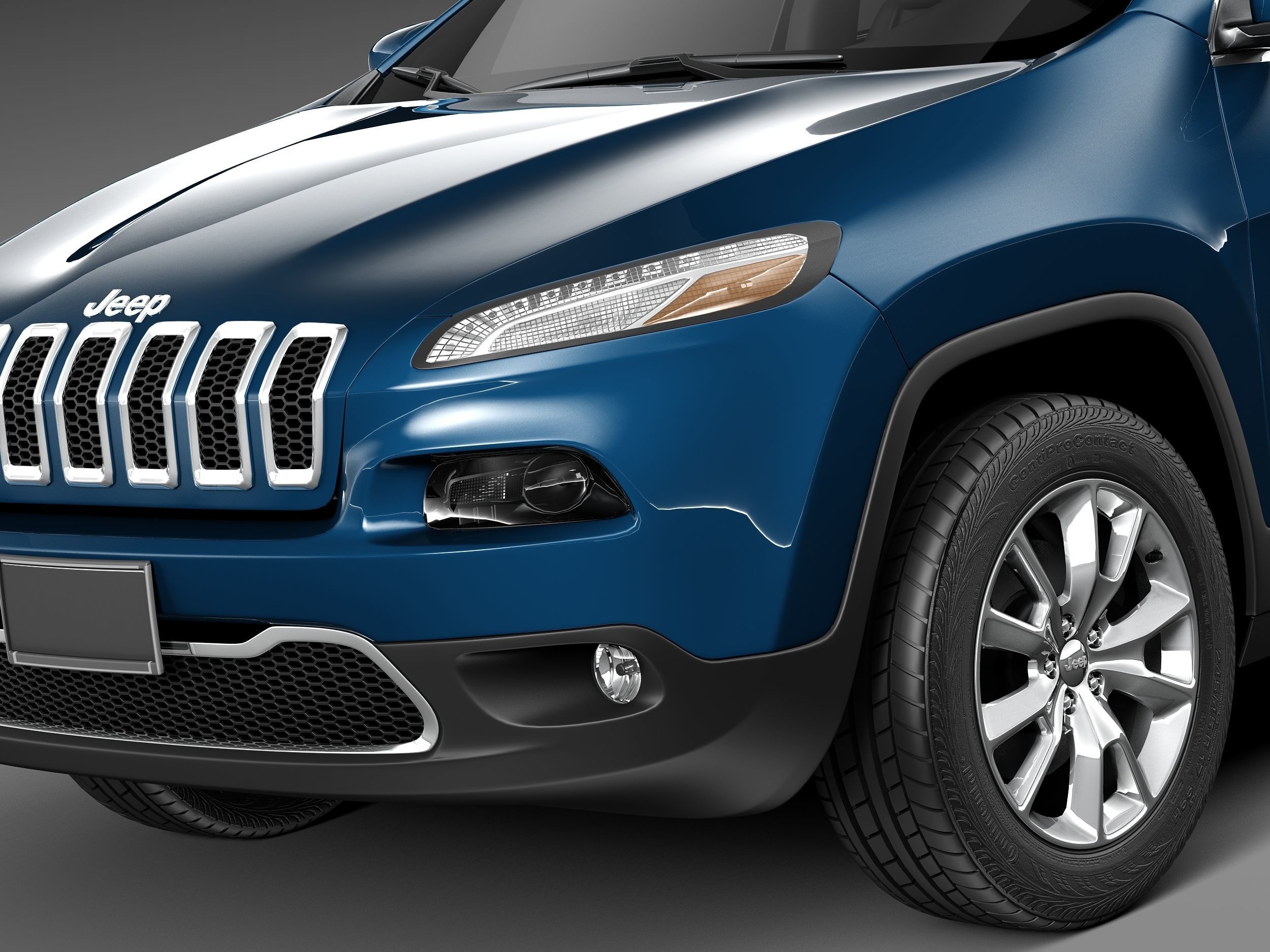 Jeep Cherokee Limited 2014 3D model_2