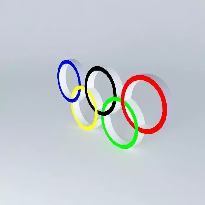 3D olympic rings Free 3D model