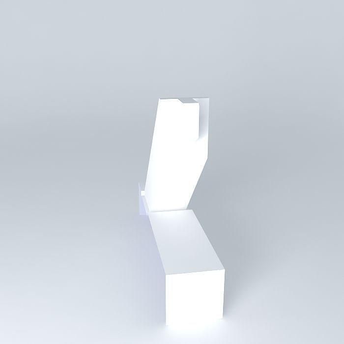 hidden interface beam brace connection Free 3D model_2