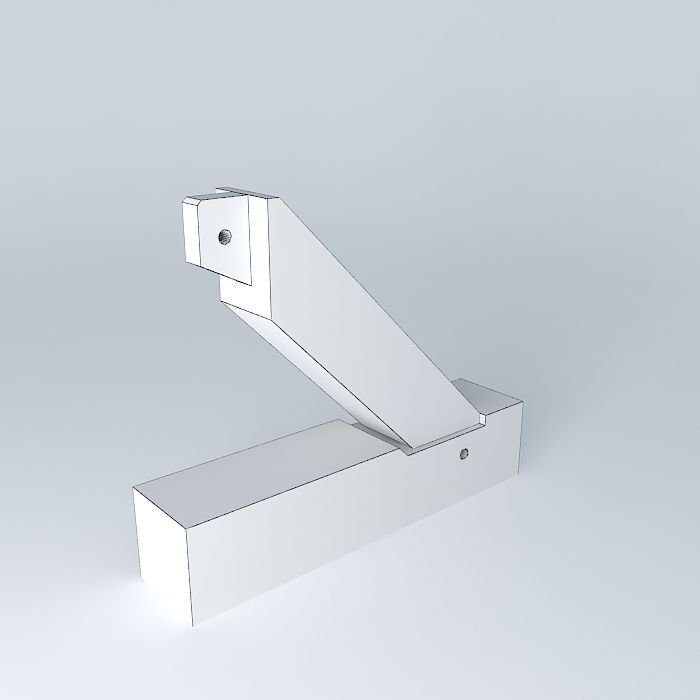 hidden interface beam brace connection Free 3D model_4