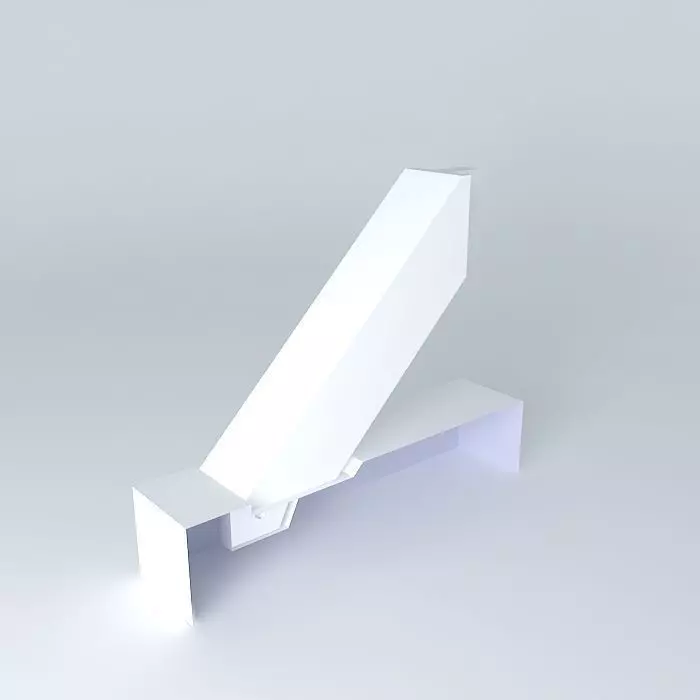 hidden interface beam brace connection Free 3D model_0