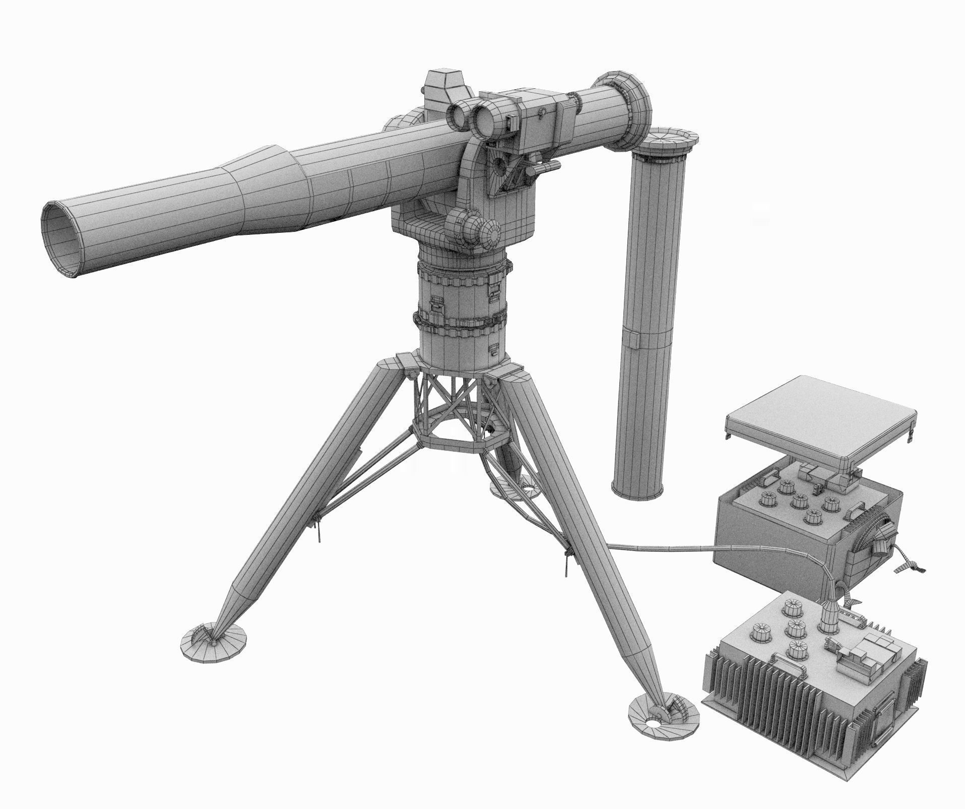 Tow Missile Launcher Low-poly 3D model_4