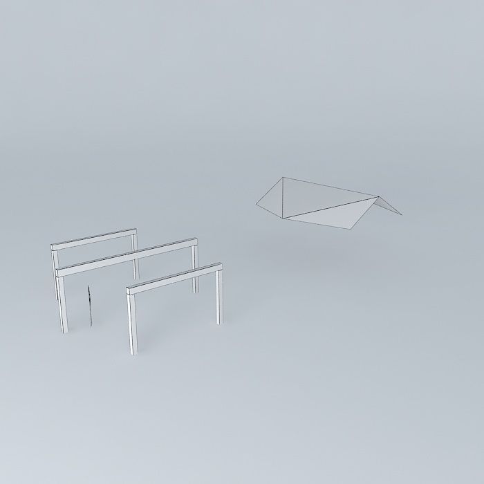 saunders two people on platform Free 3D model_3