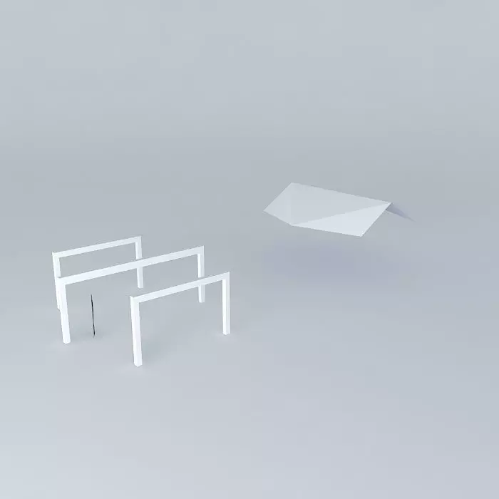 saunders two people on platform Free 3D model_0