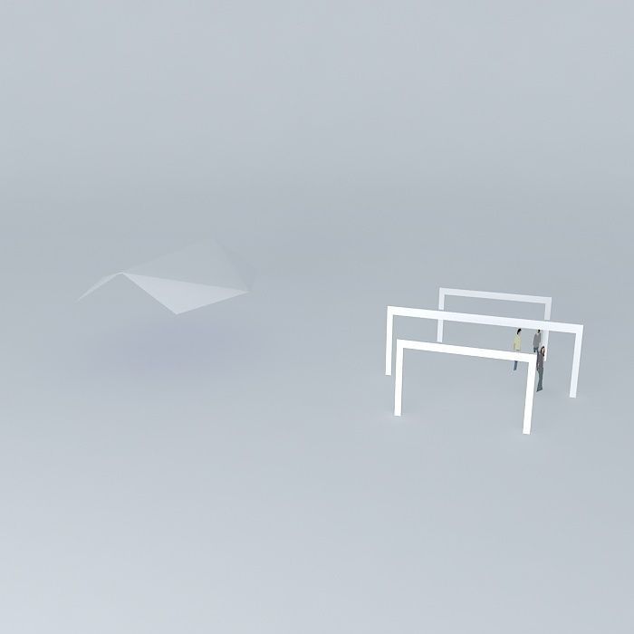 saunders two people on platform Free 3D model_1