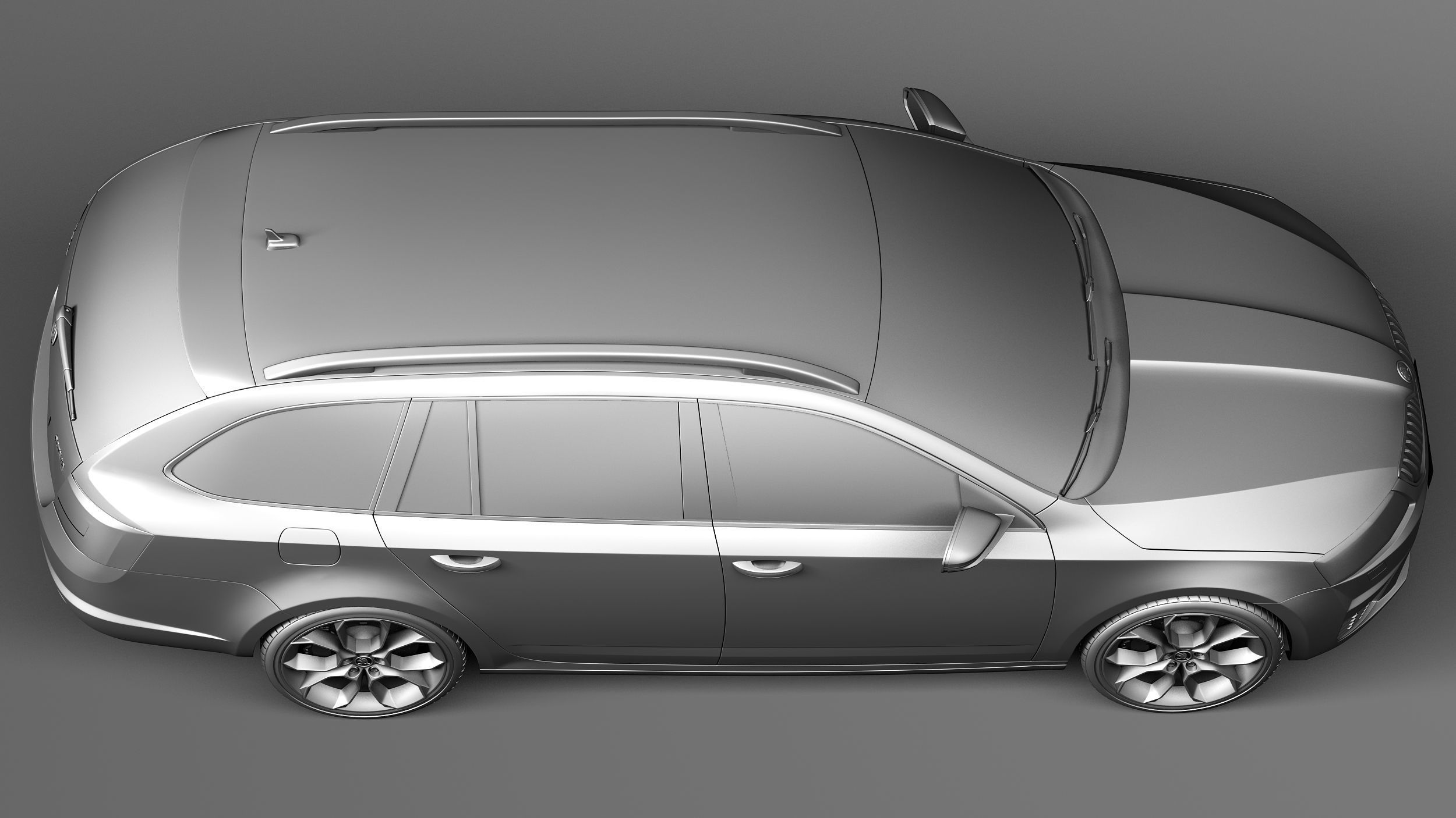 Skoda Octavia RS combi 2014 3D model_15