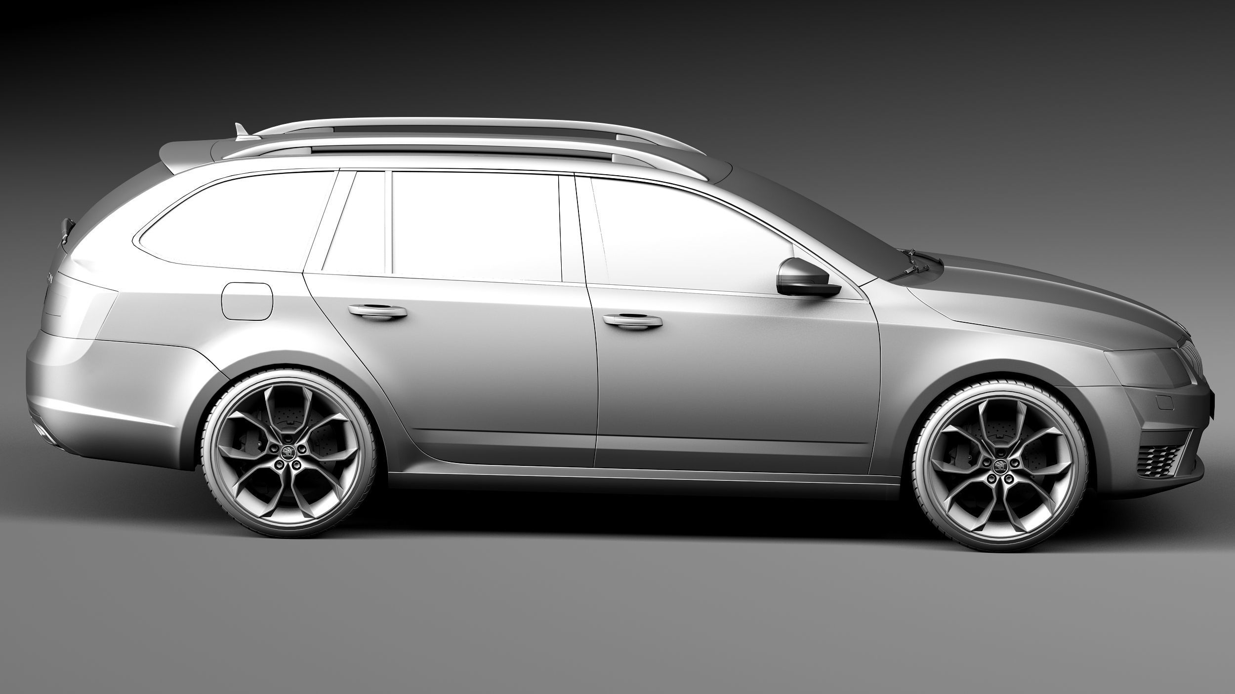 Skoda Octavia RS combi 2014 3D model_14