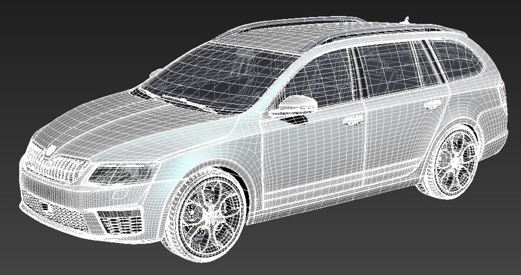 Skoda Octavia RS combi 2014 3D model_16