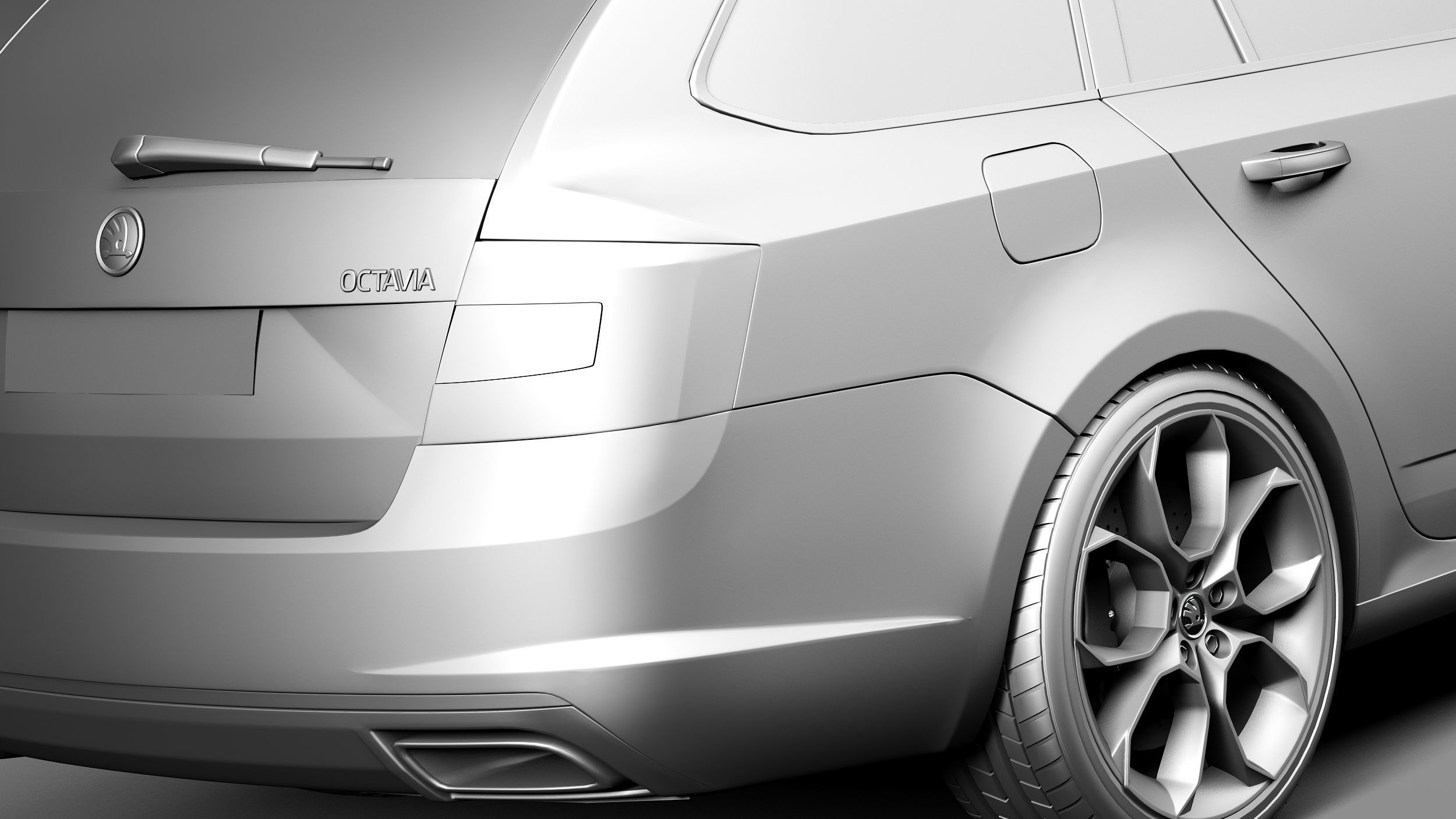 Skoda Octavia RS combi 2014 3D model_11