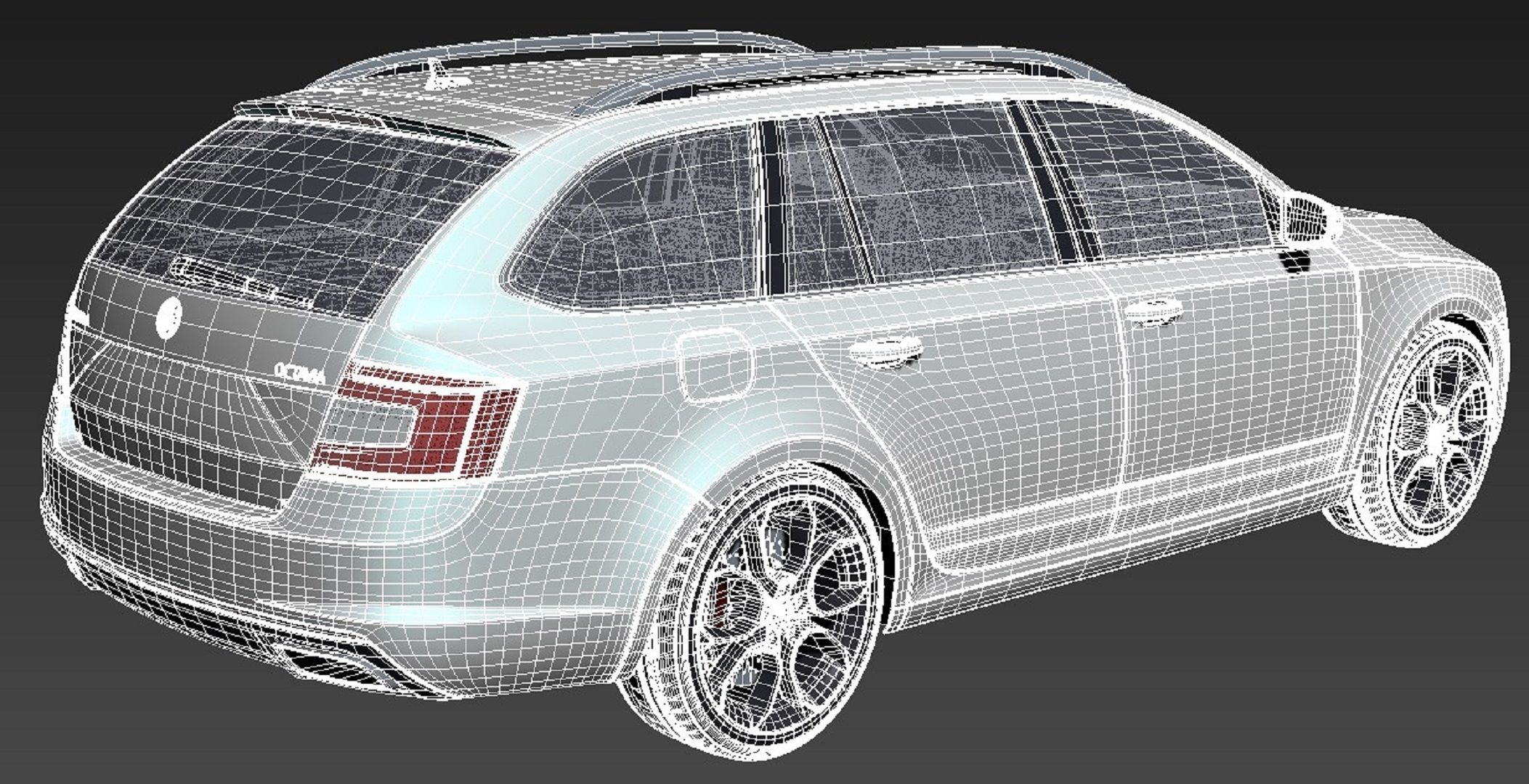 Skoda Octavia RS combi 2014 3D model_17