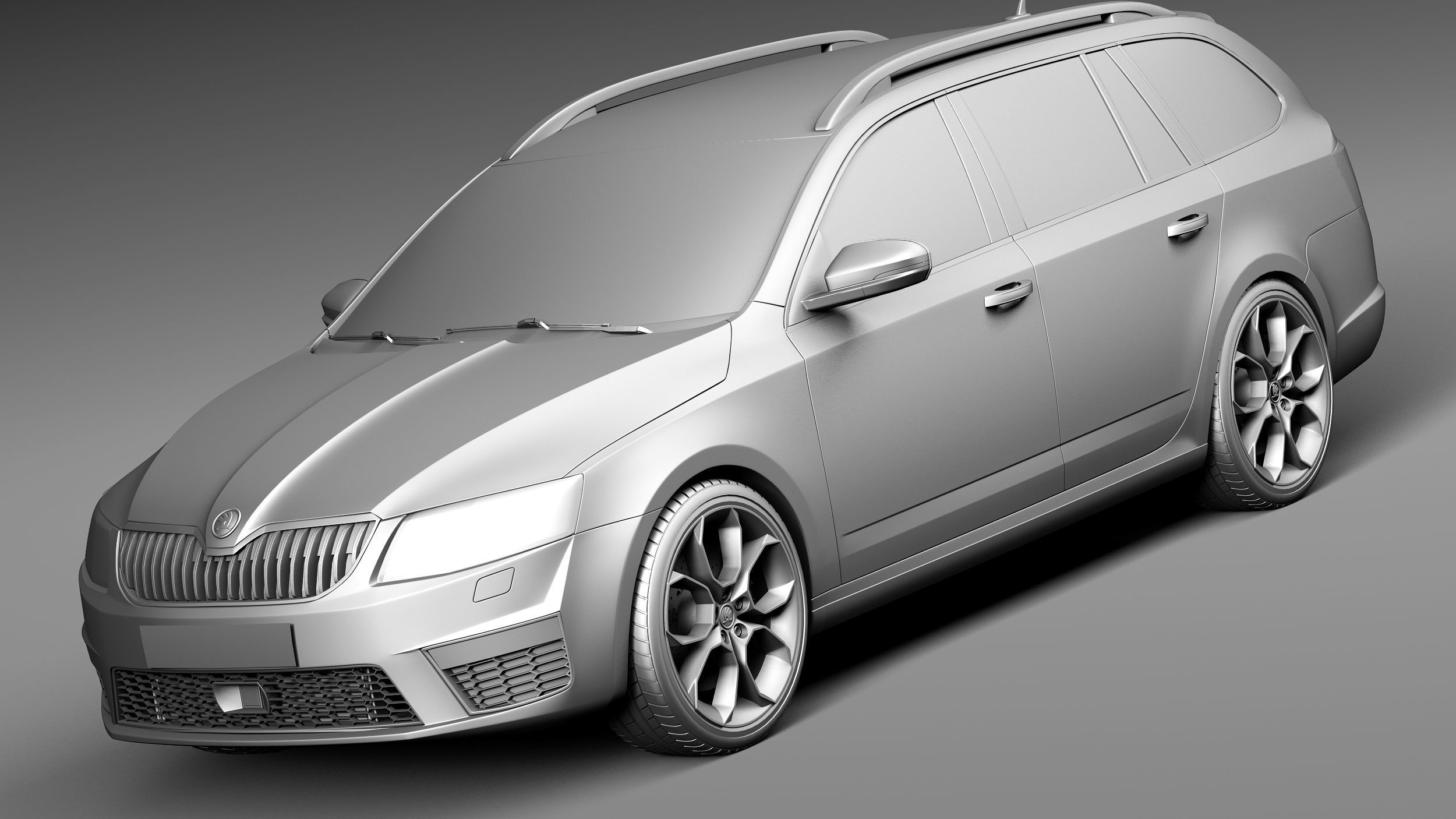 Skoda Octavia RS combi 2014 3D model_8
