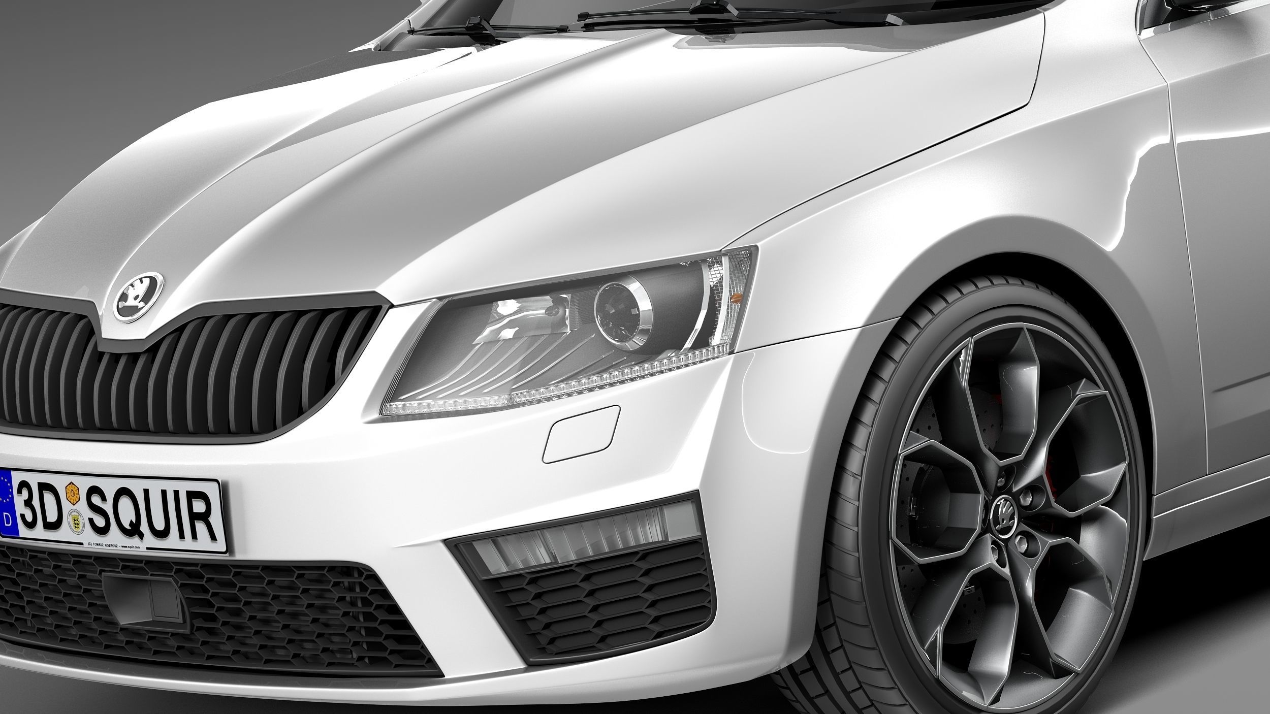 Skoda Octavia RS combi 2014 3D model_2