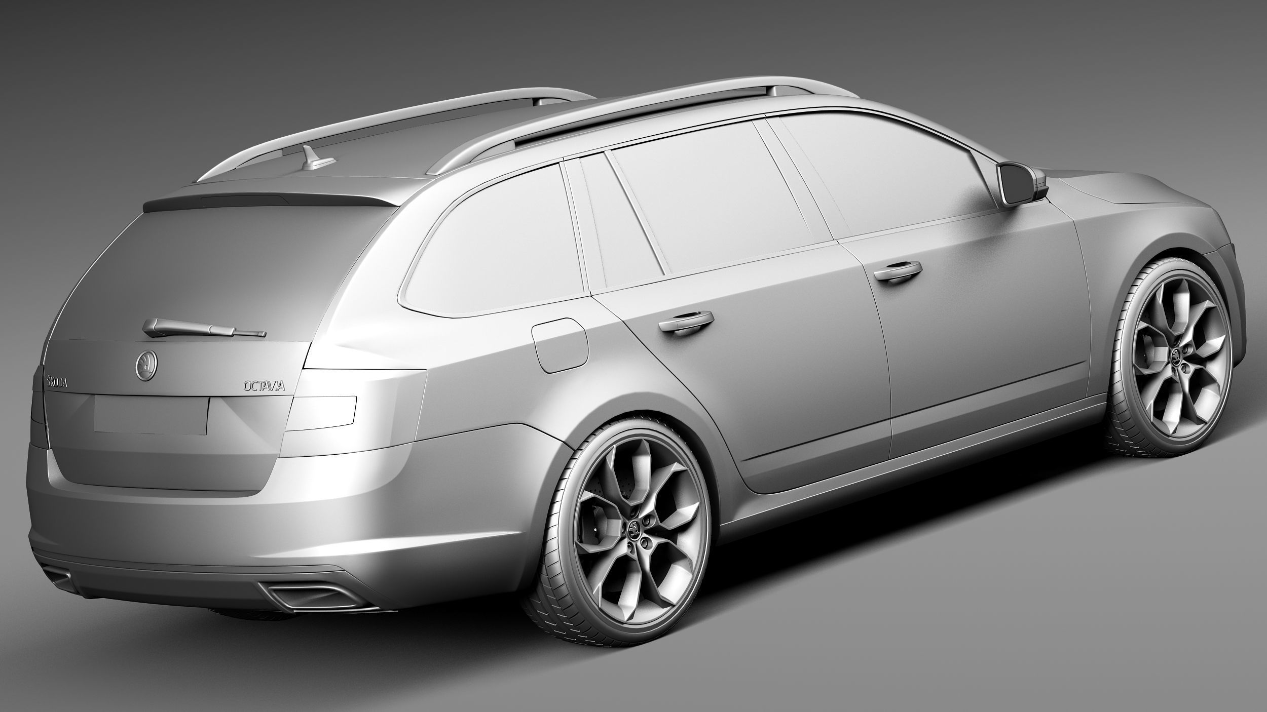 Skoda Octavia RS combi 2014 3D model_12