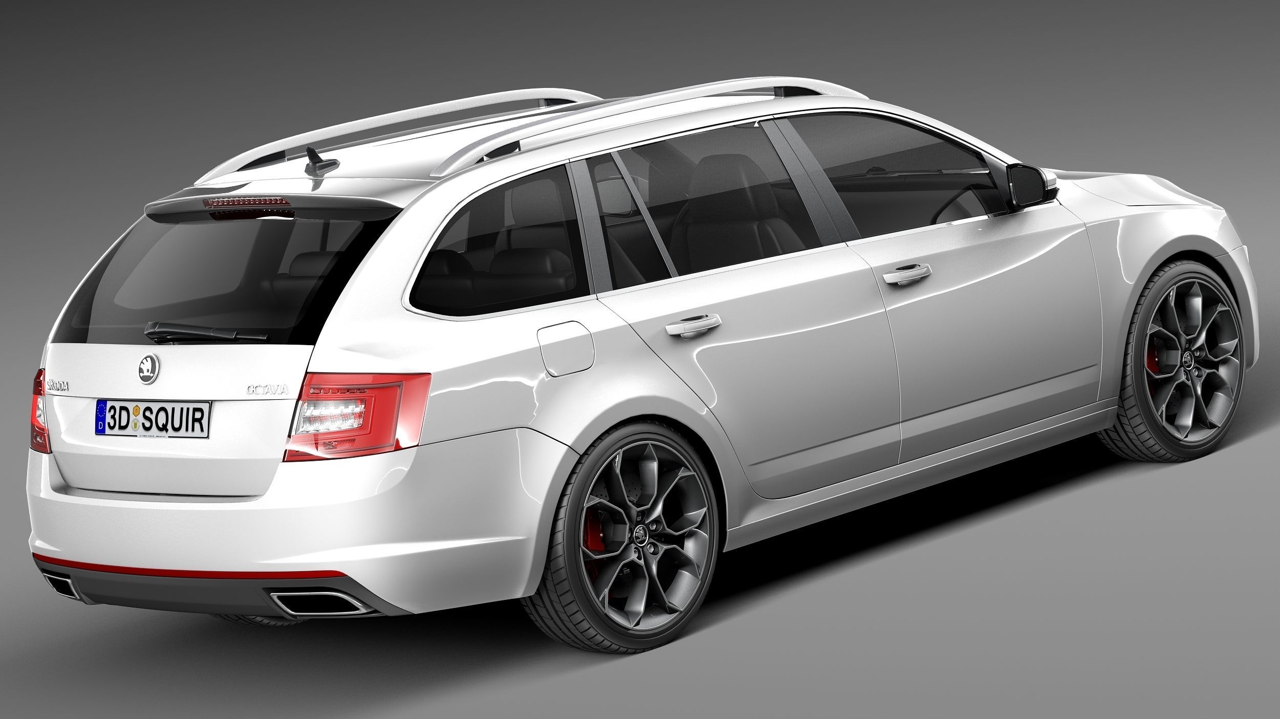 Skoda Octavia RS combi 2014 3D model_4